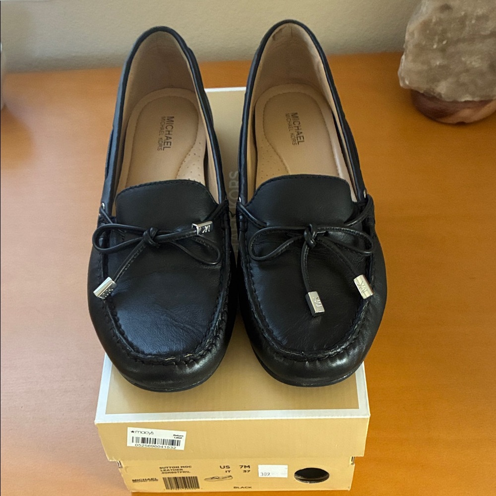 Michael Kors Black Leather Flats